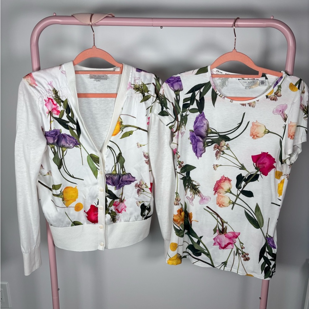 Ted Baker Floral Print Top Set